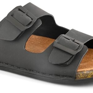 Cork Footbed Two-Strap, Black