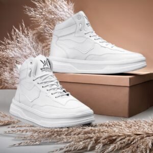 High-Top Sneaker, White